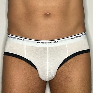 Aussiebum Mens White Briefs